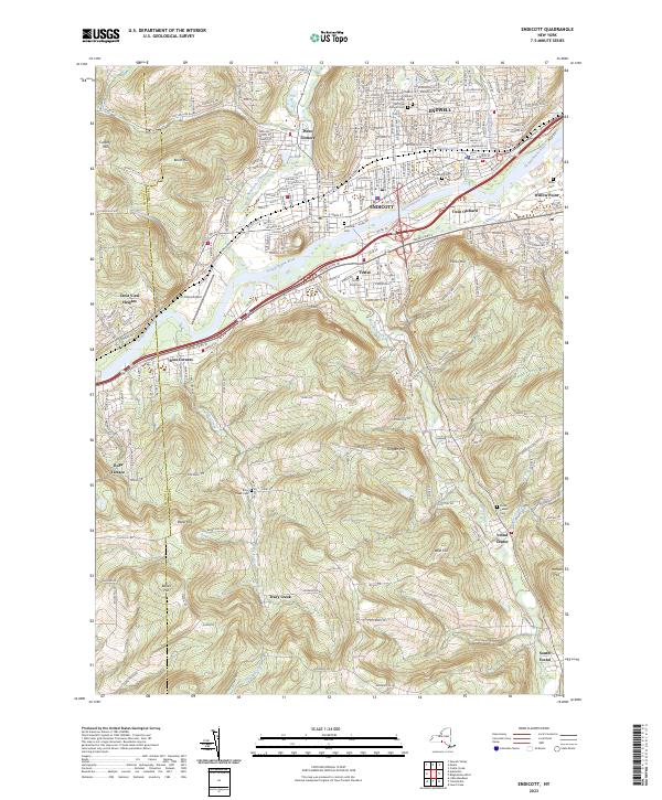 US Topo 7.5-minute map for Endicott NY