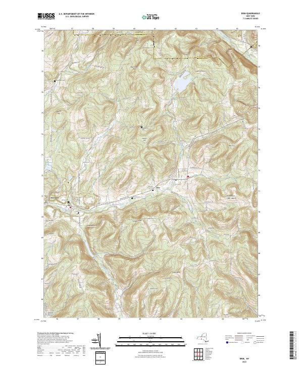 US Topo 7.5-minute map for Erin NY