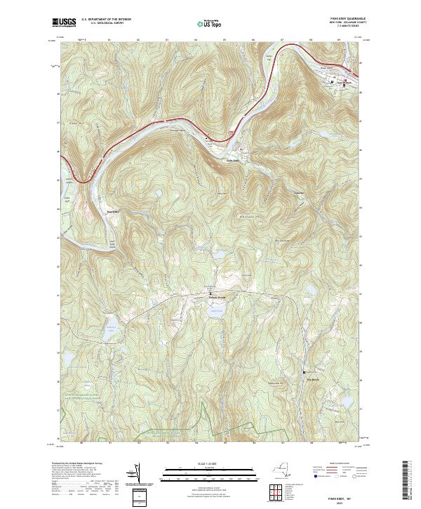 US Topo 7.5-minute map for Fishs Eddy NY