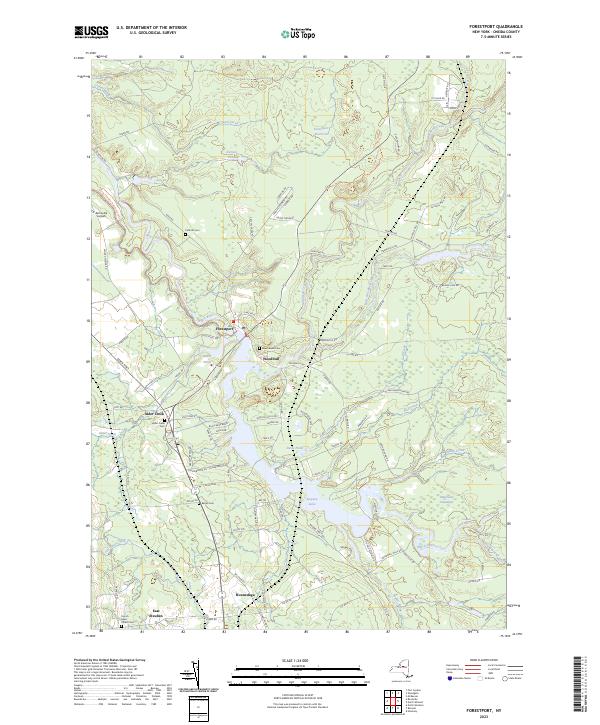 US Topo 7.5-minute map for Forestport NY