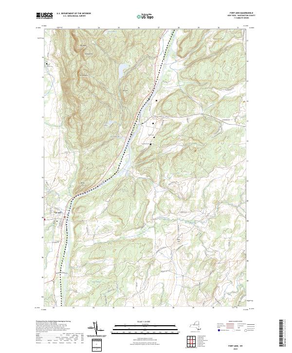 US Topo 7.5-minute map for Fort Ann NY