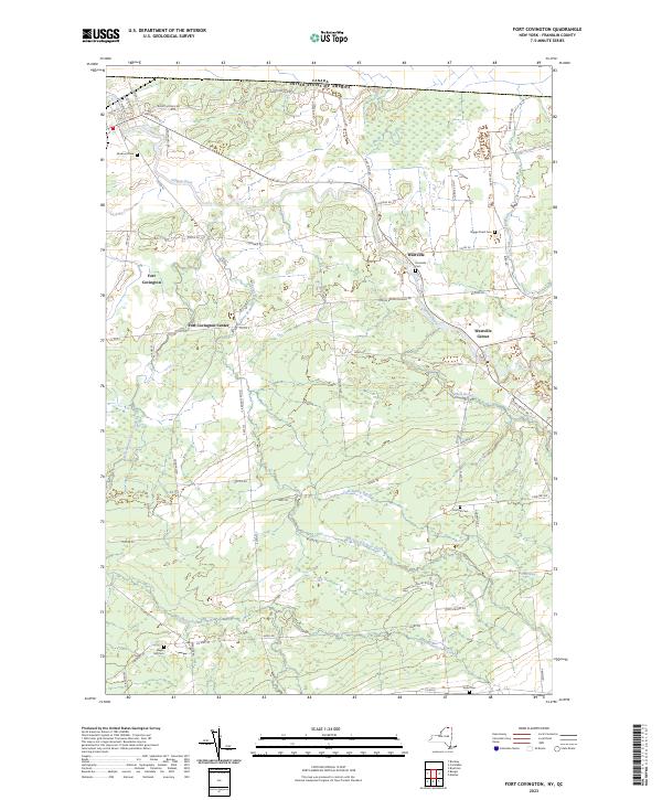 US Topo 7.5-minute map for Fort Covington NYQC