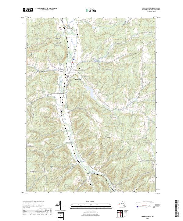 US Topo 7.5-minute map for Franklinville NY