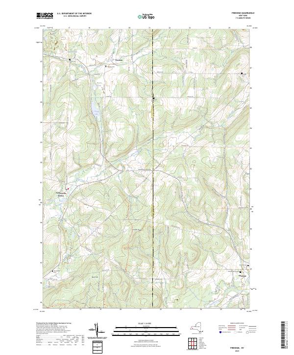 US Topo 7.5-minute map for Freedom NY