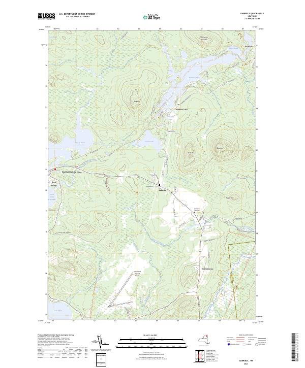 US Topo 7.5-minute map for Gabriels NY