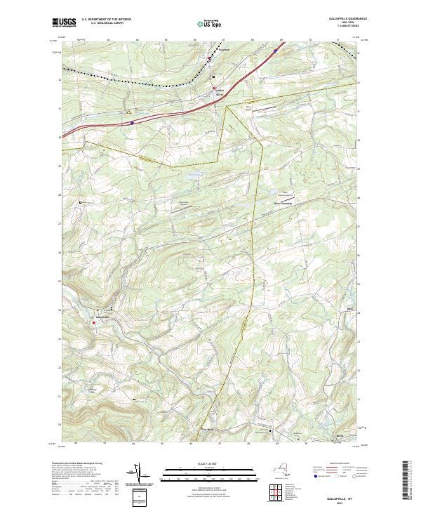 US Topo 7.5-minute map for Gallupville NY