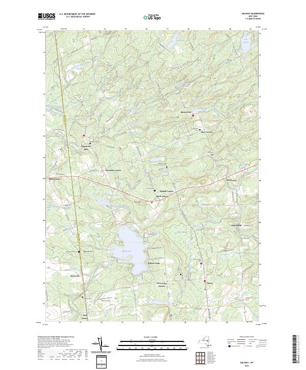 US Topo 7.5-minute map for Galway NY