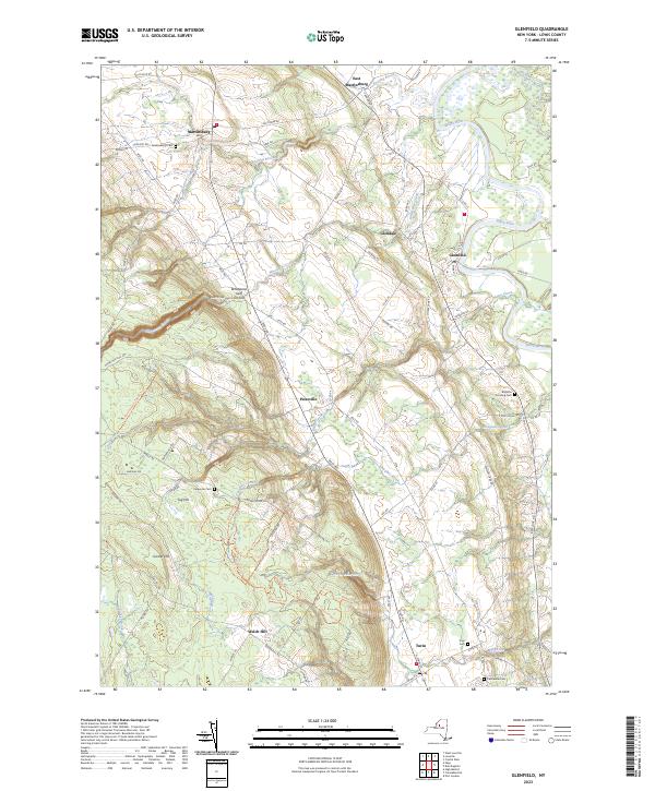 US Topo 7.5-minute map for Glenfield NY