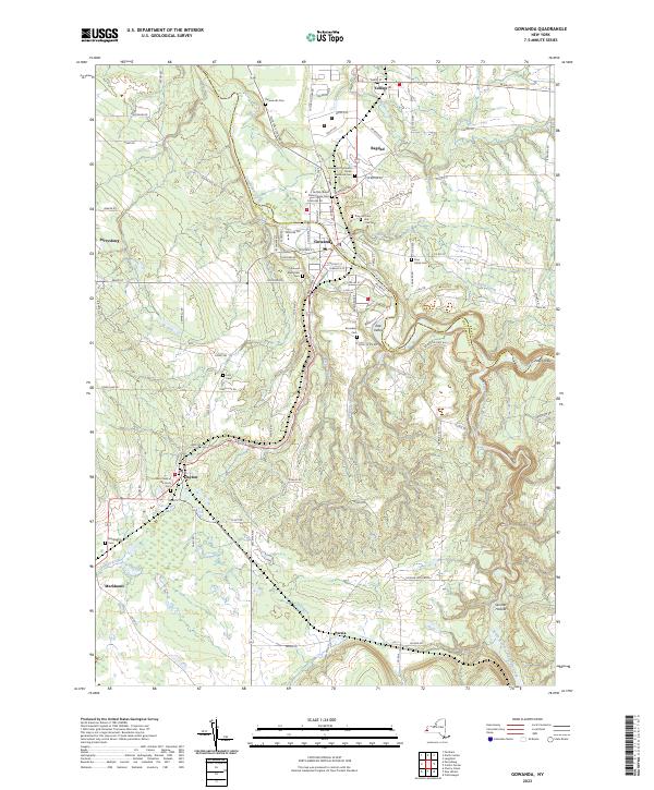 US Topo 7.5-minute map for Gowanda NY