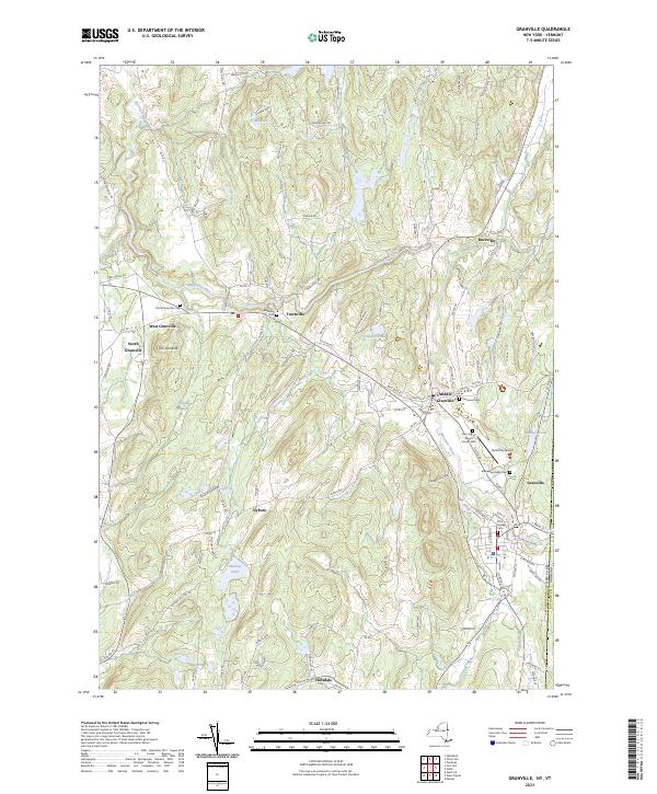 US Topo 7.5-minute map for Granville NYVT