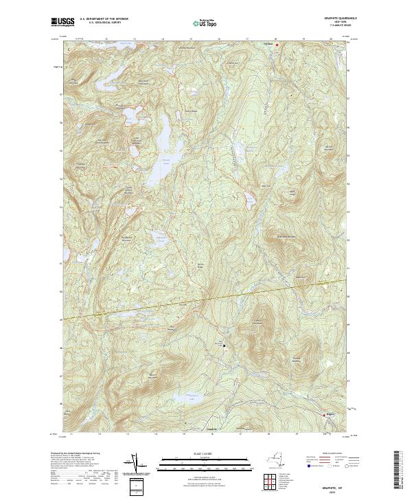 US Topo 7.5-minute map for Graphite NY