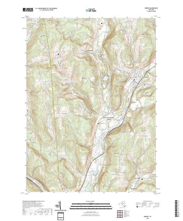 US Topo 7.5-minute map for Greene NY