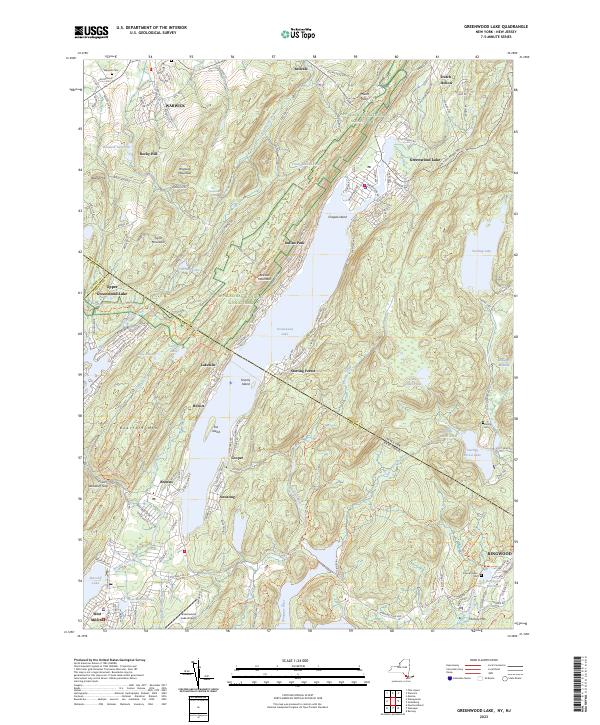 US Topo 7.5-minute map for Greenwood Lake NYNJ