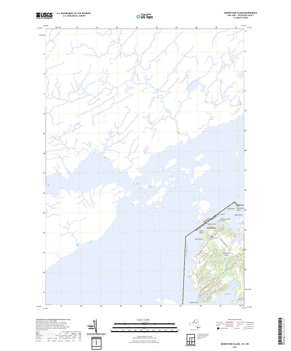 US Topo 7.5-minute map for Grindstone Island NYON