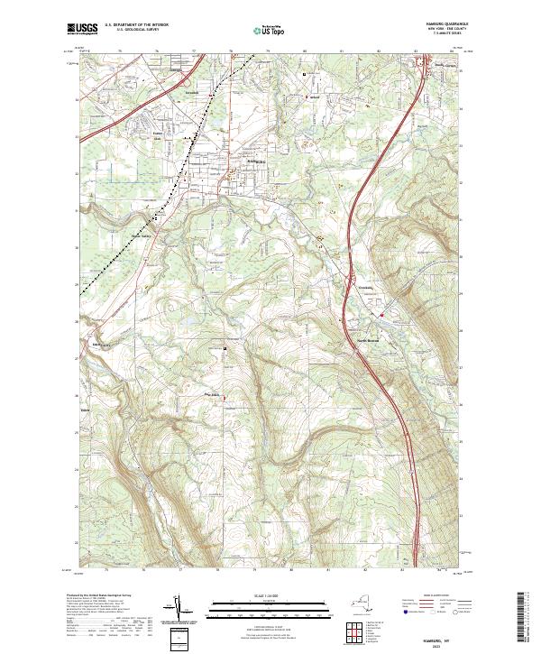 US Topo 7.5-minute map for Hamburg NY