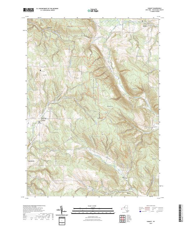 US Topo 7.5-minute map for Hamlet NY