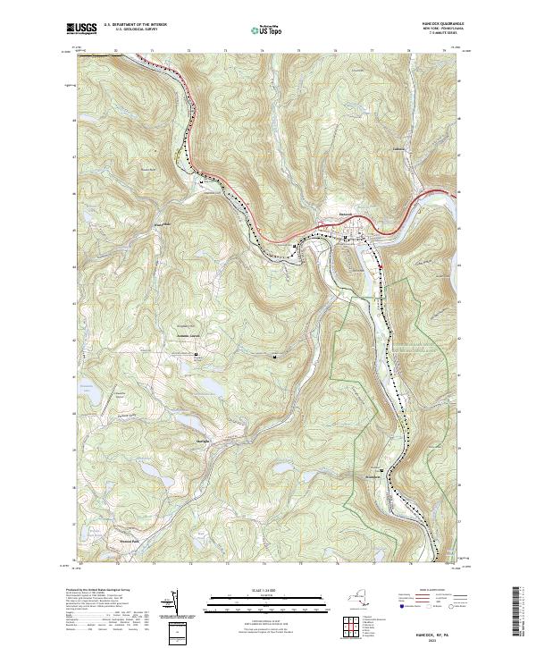 US Topo 7.5-minute map for Hancock NYPA