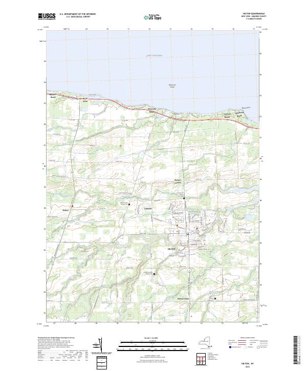 US Topo 7.5-minute map for Hilton NY