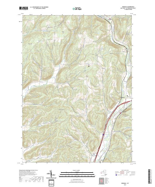 US Topo 7.5-minute map for Hinsdale NY