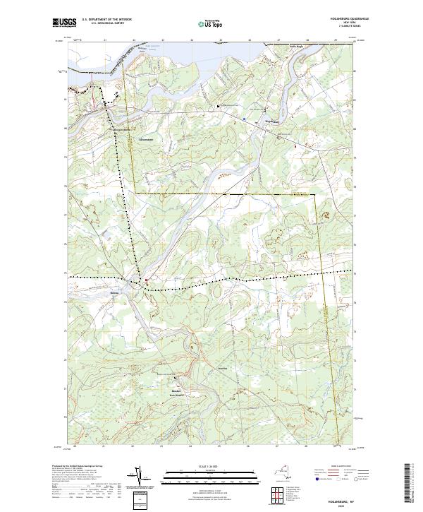 US Topo 7.5-minute map for Hogansburg NY