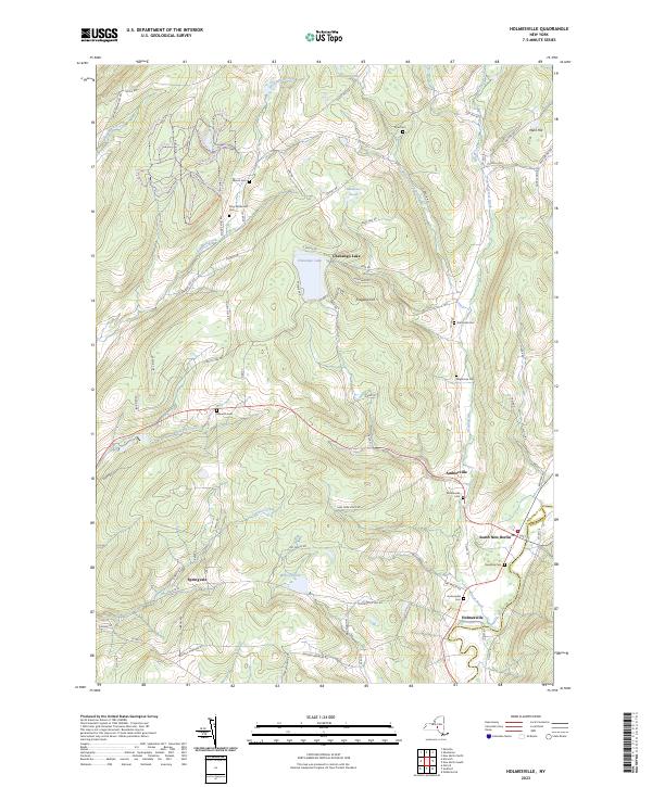 US Topo 7.5-minute map for Holmesville NY