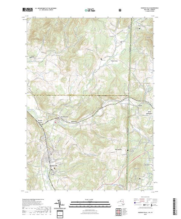 US Topo 7.5-minute map for Hoosick Falls NYVT