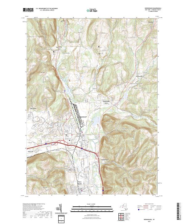 US Topo 7.5-minute map for Horseheads NY