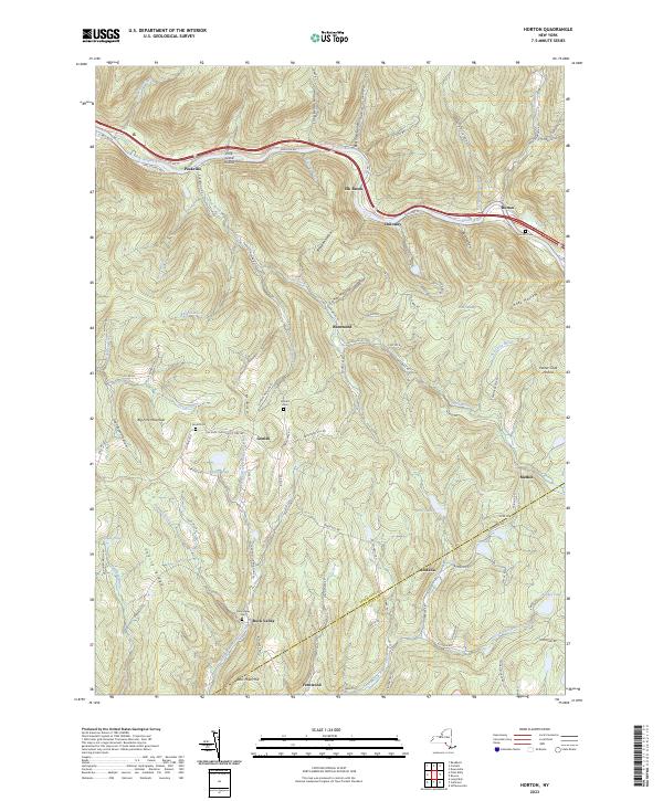 US Topo 7.5-minute map for Horton NY