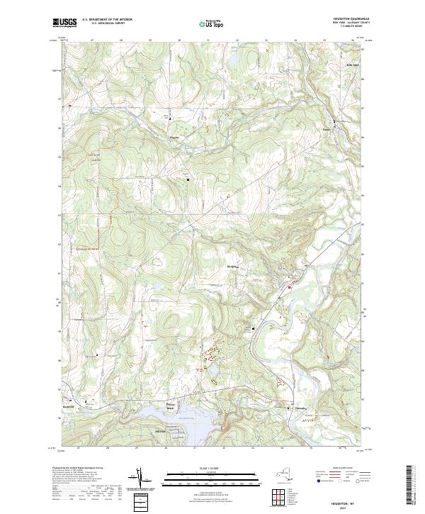 US Topo 7.5-minute map for Houghton NY