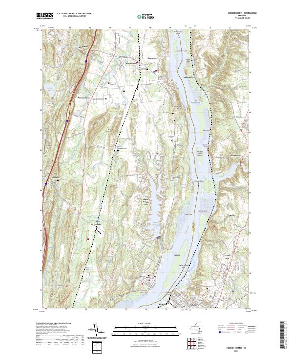 US Topo 7.5-minute map for Hudson North NY