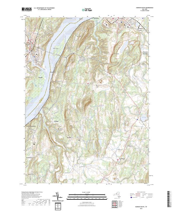 US Topo 7.5-minute map for Hudson South NY