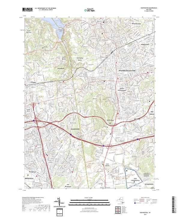 US Topo 7.5-minute map for Huntington NY