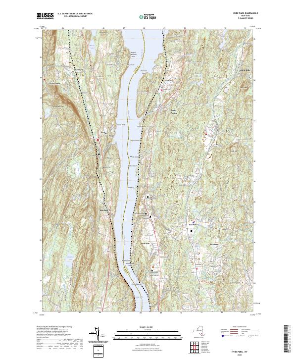 US Topo 7.5-minute map for Hyde Park NY