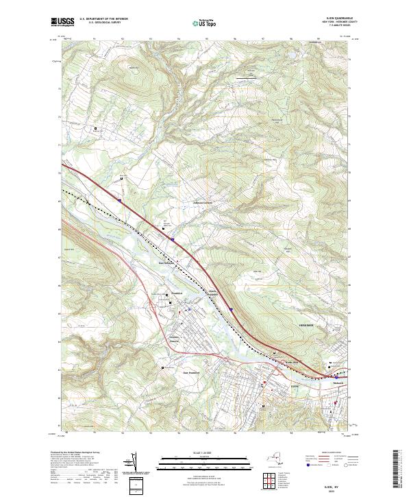 US Topo 7.5-minute map for Ilion NY