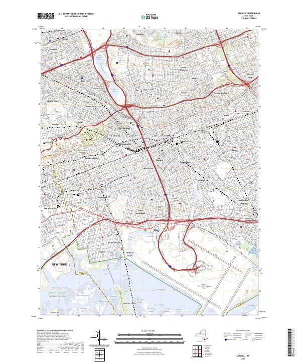 US Topo 7.5-minute map for Jamaica NY