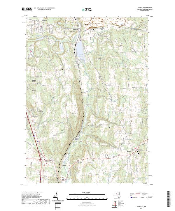 US Topo 7.5-minute map for Jamesville NY