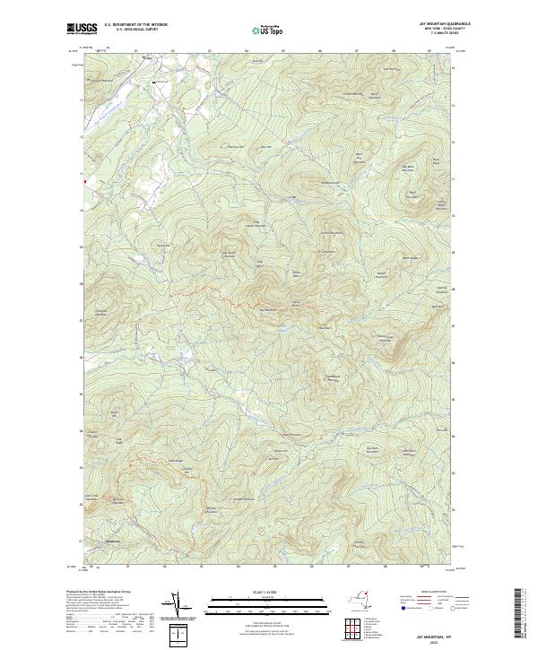 US Topo 7.5-minute map for Jay Mountain NY