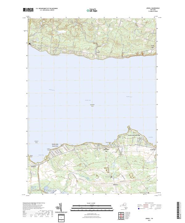 US Topo 7.5-minute map for Jewell NY