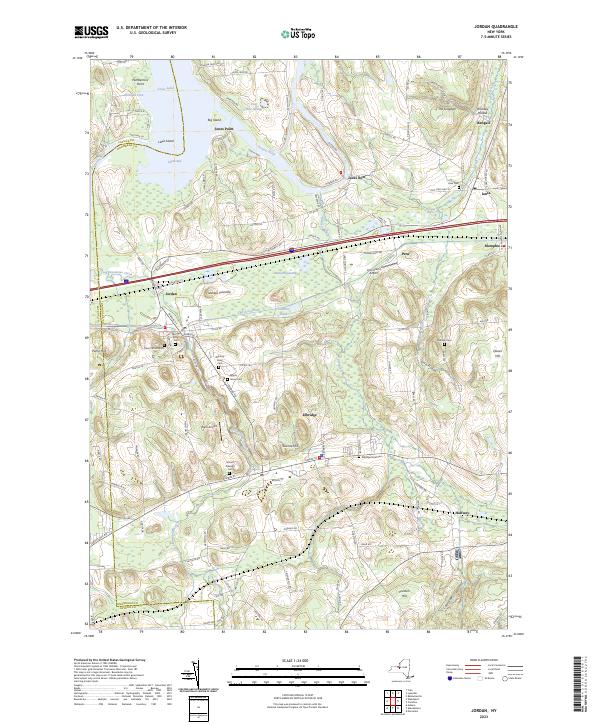 US Topo 7.5-minute map for Jordan NY