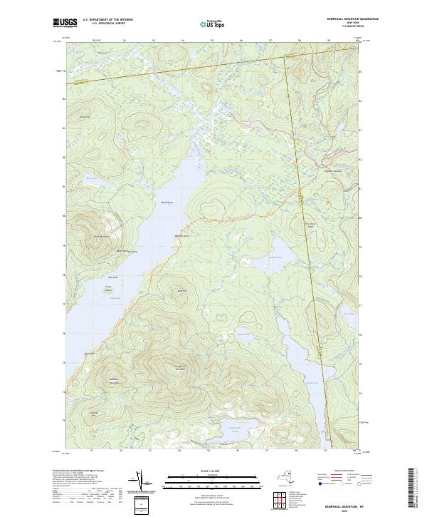 US Topo 7.5-minute map for Kempshall Mountain NY