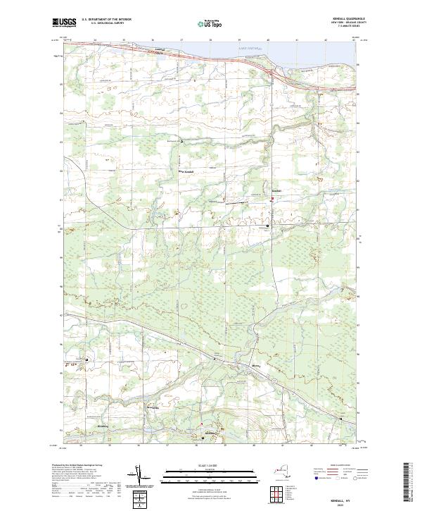 US Topo 7.5-minute map for Kendall NY