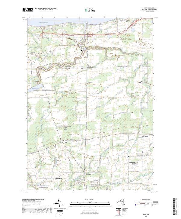 US Topo 7.5-minute map for Kent NY