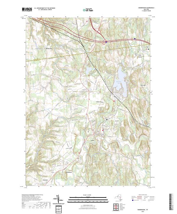 US Topo 7.5-minute map for Kinderhook NY