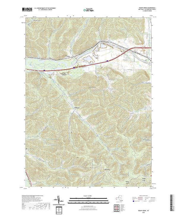 US Topo 7.5-minute map for Knapp Creek NY