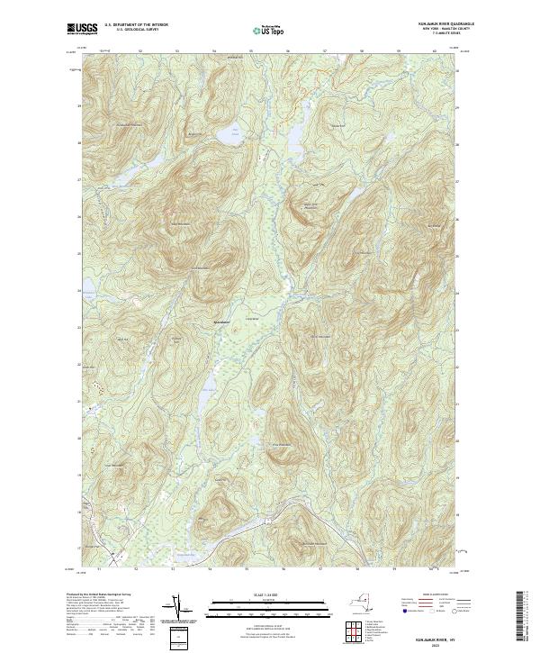 US Topo 7.5-minute map for Kunjamuk River NY