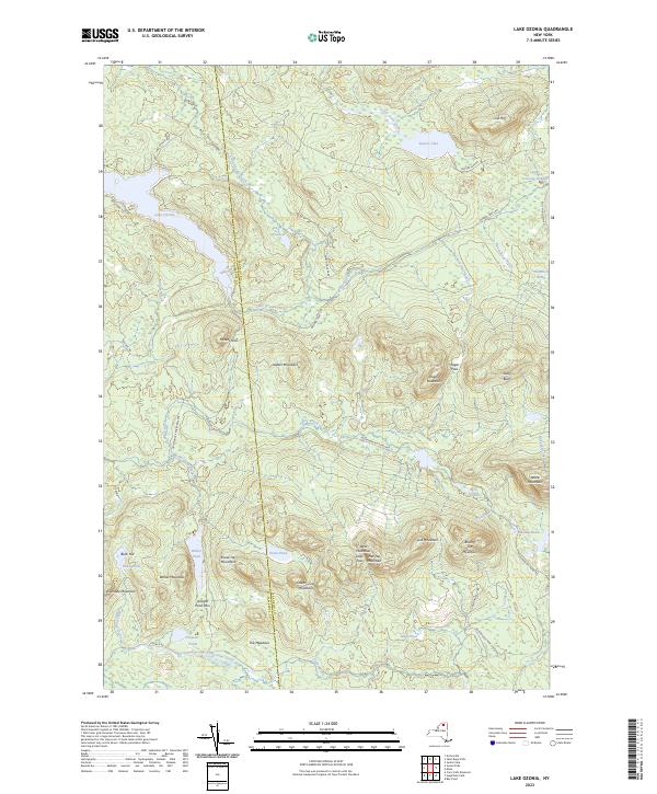 US Topo 7.5-minute map for Lake Ozonia NY