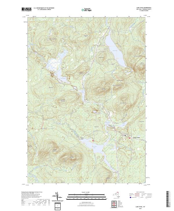 US Topo 7.5-minute map for Lake Titus NY