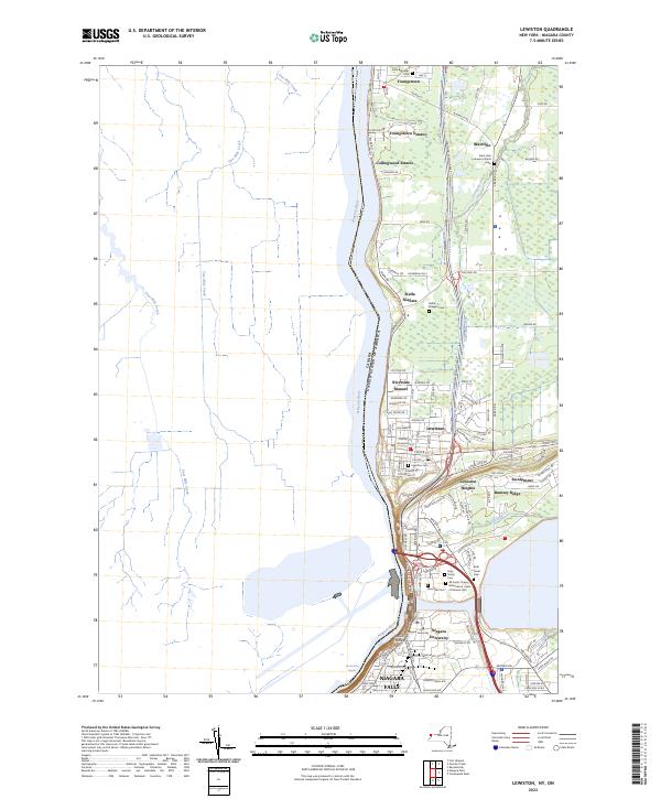 US Topo 7.5-minute map for Lewiston NYON