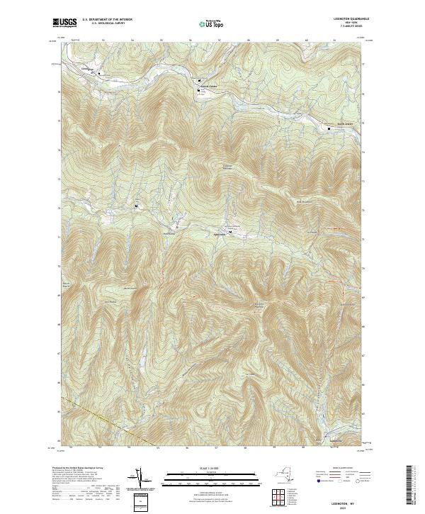 US Topo 7.5-minute map for Lexington NY