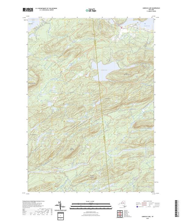 US Topo 7.5-minute map for Limekiln Lake NY